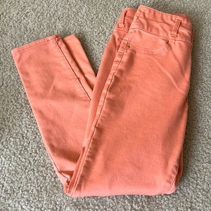 Refuge high waisted orange skinny stretchy pants